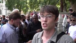 Protest spokesman says Government is 'complicit in genocide' as hundreds defy Palestine Action terror ban News Clip