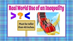 Real World Use of an Inequality | 6.EE.B.8 Instructional Video