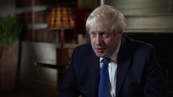 Boris Johnson on his future role in Brexit negotiations saying 'I'm willing to write extensive articles..I believe it in absolutely passionately' Stock Footage
