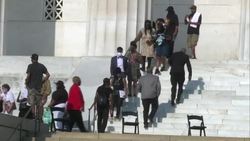 CLEAN : People gather in Washington ahead of mass anti-racism protest News Clip