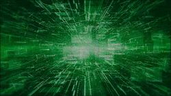 Hi-tech digital and information motion graphics abstract background green color Stock Footage