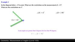 Geometry: Measurement of Angles (Level 8 of 9) Instructional Video