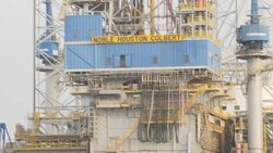 North Sea Oil Rig News Clip