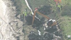 RAF Hurricane plane being excavated from near the Thames Estuary News Clip