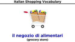 Italian Vocabulary: Going Shopping Instructional Video