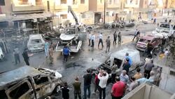 CLEAN : Aftermath of deadly car bomb in Syria's Qamishli News Clip