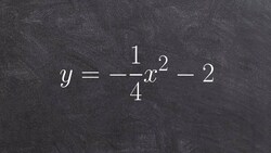 Graphing a quadratic function in standard form Instructional Video
