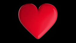 Heart Beating Seamless Loop with Luma Matte Stock Footage