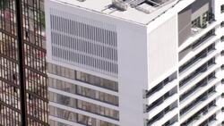 Aerial views of a luxury yacht in London's Docklands News Clip