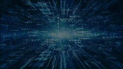 Hi-tech digital and information motion graphics abstract background blue color Stock Footage