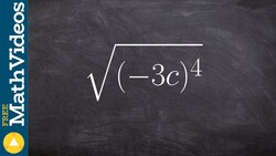 Taking the square root of a monomial raised to the 4th power, Instructional Video