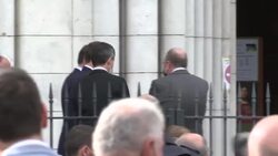CLEAN : Nice attack: President Emmanuel Macron arrives at Notre-Dame de Nice basilica News Clip