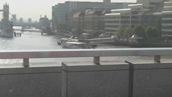 MS SLO MO PAN Commuters going to work Stock Footage