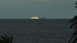 CLEAN : Australian cruise ship sets in for another night off Uruguay coast News Clip