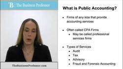 What is Public Accounting? Instructional Video