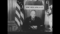 US Gen. Dwight Eisenhower calls for Universal Military Training News Clip