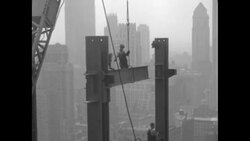 During Great Depression, men find employment working on skyscraper under construction in NY City News Clip