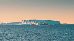 Arctic ocean landscape Stock Footage