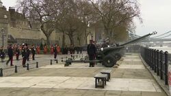 Tower of London Gun Salute News Clip