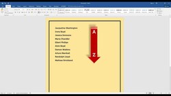 How to Sort a List of Names Alphabetically in Word Instructional Video