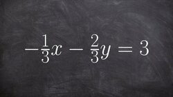 Graph an equation with fractions using the intercept method (mistake) Instructional Video