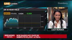 BOE Hikes Key Rate by 50 Basis Points to 5% News Clip