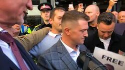 Right-Wing Leader Tommy Robinson Apears In Court On Charges Of Contempt Stock Footage