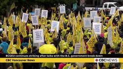 BCGEU continues striking after talks with the B.C. government break down News Clip