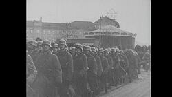 World War II Nazis March Into Prague Stock Footage