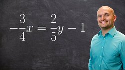 Putting an equation in standard form when you have fractions Instructional Video