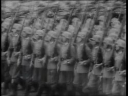EDIT IMW996413 Hitler's 50th birthday parade, Berlin, 20th April 1939 Stock Footage
