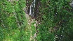 Waterfall in the forest Stock Footage