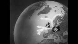 Nazi Invasion of France on Map Stock Footage