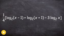 Learn to condense logarithmic expressions to one single logarithm Instructional Video