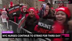 NYC Nurses on Day 3 of Strike News Clip