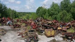 Silent Skies Over Chernobyl: Drone Explores Ghost Town Stock Footage