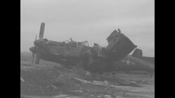 Wrecked plane during the first days of the Korean War; wounded assisted News Clip
