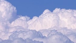 Soft Smooth Heavenly Clouds on Clear Sky in Sunny Day Stock Footage