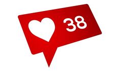 Social Media Heart Counter Stock Footage