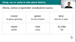 Bolivia: -er and -ir verbs 3rd person singular and plural Instructional Video