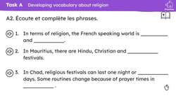 La diversité religieuse dans les pays francophones : extending vocabulary Instructional Video