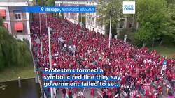 Tens of thousands protest in The Hague to demand Dutch government action on Gaza war News Clip
