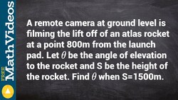 Solve word problem with angle of elevation and trigonometry Instructional Video
