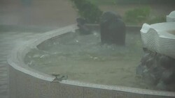 Strong Wind Blows Spray Into Air As Hurricane Makes Landfall Stock Footage