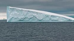 Ice floe floating in the ocean Stock Footage