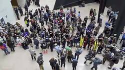 ANTI–Brett Kavanaugh – Demonstrators on day of hearing with his accuser Dr. Christine Blasey Ford Stock Footage