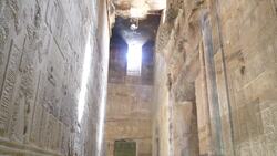 Egypt, Dendara Temple - Corridor - west Stock Footage