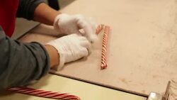 Making Candy Canes Stock Footage