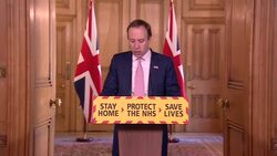 Matt Hancock MP giving Downing Street coronavirus press briefing News Clip