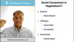 Social Comparison in a Negotiation Instructional Video